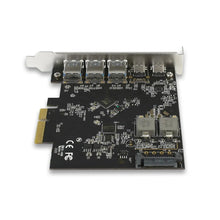Load image into Gallery viewer, Vantec UGT-PC3A2C 5-Port USB3.2 Gen2x2 (3 Type-A, 2 Type-C) PCI Express x4 Adaptor, Black, Width 95mm x Depth 95mm x Height 19mm, USB Type-A interface
