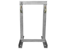 Load image into Gallery viewer, BRA-S40, 400mm offset square bracket for Mast Installations, hot-dipped galvanized to improve rust resistance and UBOLT's are included to secure Masts