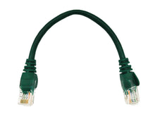 Load image into Gallery viewer, Linkbasic 22cm UTP Cat5e Flylead Green, moulded Flylead supplied with boots, rated for 10/100/1000Mbps data transmission speeds with Stranded Copper - Let's Fibre Technologies