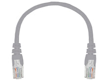 Load image into Gallery viewer, Linkbasic 22cm UTP Cat5e Flylead Grey, moulded Flylead supplied with boots, rated for 10/100/1000Mbps data transmission speeds with Stranded Copper - Let's Fibre Technologies