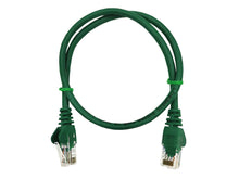 Load image into Gallery viewer, Linkbasic Fly-0.5G 50cm UTP Cat5e Flylead Green, supplied moulded with boots, rated for 10/100/1000Mbps data transmission speeds with stranded copper