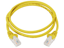 Load image into Gallery viewer, Linkbasic FLY-1Y 1Meter UTP Cat5e Flylead Yellow, supplied moulded with boots, rated for 10/100/1000Mbps data transmission speeds with Stranded Copper