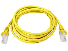 Load image into Gallery viewer, Linkbasic 2 Meter UTP Cat5e Flylead Yellow, supplied moulded with boots, rated for 10/100/1000Mbps data transmission speeds with Stranded Bare Copper