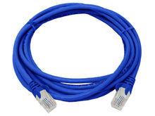 Load image into Gallery viewer, Linkbasic 3 Meter UTP Cat5e Flylead Blue, supplied moulded with boots, rated for 10/100/1000Mbps data transmission speeds with Stranded Bare Copper