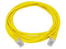 Load image into Gallery viewer, Linkbasic 3 Meter UTP Cat5e Flylead Yellow, supplied moulded with boots, rated for 10/100/1000Mbps data transmission speeds with Stranded Bare Copper