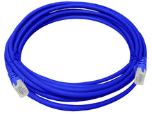 Load image into Gallery viewer, Linkbasic 5 Meter UTP Cat5e Flylead Blue, supplied moulded with boots, rated for 10/100/1000Mbps data transmission speeds with Stranded Bare Copper