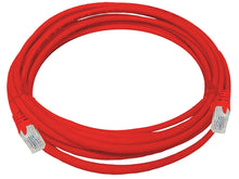 Load image into Gallery viewer, Linkbasic 5 Meter UTP Cat5e Flylead Red, supplied moulded with boots, rated for 10/100/1000Mbps data transmission speeds with Stranded Bare Copper