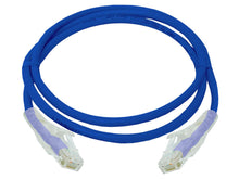 Load image into Gallery viewer, Linkbasic FLY-6-1B 1 Meter UTP Cat6 Flylead Blue, moulded with boots, rated for 10/100/1000/10 000Mbps data transmission speeds with stranded copper - Let's Fibre Technologies