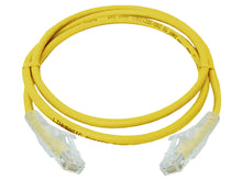 Load image into Gallery viewer, Linkbasic FLY-6-1Y 1 Meter UTP Cat6 Flylead Yellow, moulded with boots, rated for 10/100/1000/10 000Mbps data transmission speeds with stranded copper