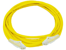 Load image into Gallery viewer, Linkbasic FLY-6-3Y 3 Meter UTP Cat6 Flylead Yellow, moulded with boots, rated for 10/100/1000/10 000Mbps data transmission speeds with stranded copper