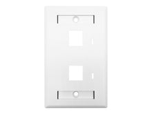 Load image into Gallery viewer, Linkbasic Two Port Faceplate 115×70mm, high-impact ABS plastic Wall Plate, accepts all keystone inserts & IDC termination, Cat5e & Cat6 Keystone Jacks