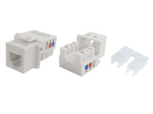 Load image into Gallery viewer, Linkbasic Cat3 UTP Keystone Jack, dual colour-coded wiring label with both T568A/B wiring pattern, 6x Conductors, 250x terminations, High-strength PC