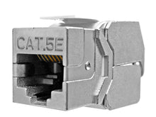Load image into Gallery viewer, Linkbasic Cat5e Shielded UTP Keystone Jack, provides Cat5E user-friendly installation features, 8Conductors, 250 terminations, high temp thermoplastic