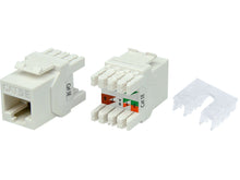 Load image into Gallery viewer, Linkbasic Cat5e UTP Keystone Jack, dual colour-coded wiring label with both T568A/B wiring pattern, 8 Conductors, 250 terminations, High-strength PC