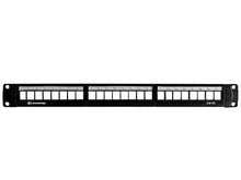 Load image into Gallery viewer, Linkbasic LB-PP246A 24 Port Cat6a Rack Mount Patch Panel - manufactured from black electrostatic powder-coated steel for enhanced corrosion resistance