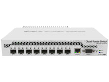Load image into Gallery viewer, MikroTik Cloud Router Switch 8 Port SFP+ with PoE Input, Dual Boot - SwOS/RouterOS (Level 5 Licence), includes 24V 1.2A Power Supply | CRS309-1G-8S+IN