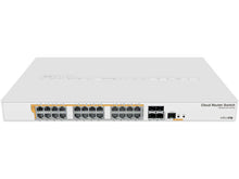 Load image into Gallery viewer, MikroTik Cloud Router Switch 24 Port Gigabit PoE 4SFP+ 450W - with 1 Core 800MHz, 1 x RJ45 Serial Port, includes 1 x IEC Power Cord | CRS328-24P-4S+RM