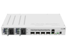 Load image into Gallery viewer, MikroTik Cloud Router Switch 4 Port QSFP28, features 4 x 100Gbps QSFP28 Ports, multiple powering options, dual power supplies (2x IEC) | CRS504-4XQ-IN
