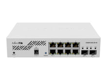 Load image into Gallery viewer, MikroTik SwOS Cloud Switch 8 Port Gigabit 2SFP+ PoE Input, with 12V-57V (Passive PoE) PoE In, Rack-Mount, includes 0.8A Power Supply | CSS610-8G-2S+IN