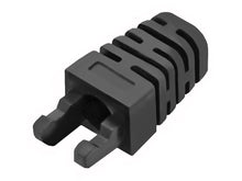 Load image into Gallery viewer, Linkbasic RJ45 Black Crimp Boot, In-RJ Design, High Density Polyethylene (HDPE), Ideal for patching solutions where RJ45 connectors see high Traffic