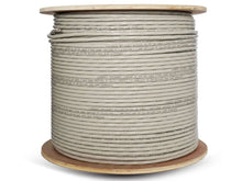 Load image into Gallery viewer, Linkbasic 305M Drum Cat6a Solid Grey UTP Cable, can support data rates of 10Gbps at 100-meters, 4 Pair Solid Bare Copper, with PVC Outer Jacket