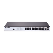 Load image into Gallery viewer, Bdcom 26-Port 10/100 370W PoE switch, 24 PoE ports, 2 x 1000Mbps Combo ports, Unmanaged switch - Cooling fan, AC220V power supply Included - S1226-24P