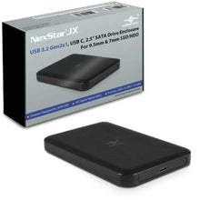Load image into Gallery viewer, Vantec NexStar JX NST-258B3 USB 3.2 Gen2x1, USB C, 2.5" SATA Drive Enclosure for 9.5mm & 7mm SSD/HDD, Type-C and Type-A Compatible, Hard Drive Casing