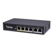 Load image into Gallery viewer, Vivotek Unmanaged Switch 4x 10/100 PoE, 2x 10/100, PoE extender up to 200m, 65W, IEEE 802.3,IEEE 802.3af,IEEE 802.3at,IEEE 802.3u, Power over Ethernet