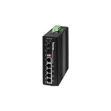 Load image into Gallery viewer, Vivotek AW-IHT-0601 Industrial Switch, with 4x Gigabit Ethernet PoE Ports, 1x Gigabit Ethernet Combo Port, 1x Gb Ethernet SFP Switch, 12-56V input DC
