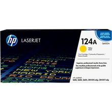 Load image into Gallery viewer, HP 124A Yellow Original LaserJet Toner Cartridge, Colour toner page yield: 2000 pages, Printing colours: Yellow, Quantity per pack: 1 pc(s)
