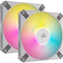 Load image into Gallery viewer, Corsair iCUE AF120 RGB SLIM 120mm PWM Fluid Dynamic Bearing Fan - Dual Pack - White
