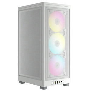 Corsair 2000D ICUE Airflow Tempered Glass ITX-Tower; PC CASE, White; AF Slim fans/SF PSU only