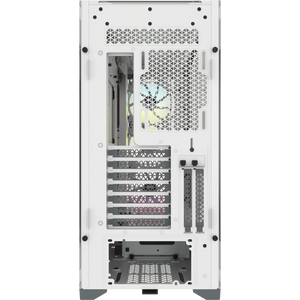 Corsair iCUE 5000X RGB Tempered Glass Mid-Tower PC CASE, White, Supported HDD sizes 3.5", SSD form factor 2.5", Width 245mm, Depth 520mm, Height 520mm