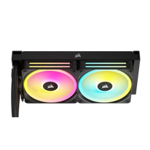 Load image into Gallery viewer, Corsair iCUE Link H100i RGB Liquid CPU Cooler - QX120 RGB Fans - 240mm Radiator - Fits Intel LGA 1700; AMD AM5 - Hub Included
