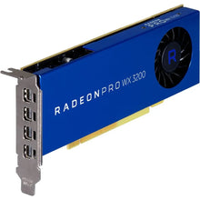 Load image into Gallery viewer, AMD Radeon Pro WX 3200 Graphics Processor 4GB GDDR5, PCI Express x16 3.0 low profile, 4× Mini DisplayPort 1.4, Active Cooling, 1 fan(s), Graphics Card
