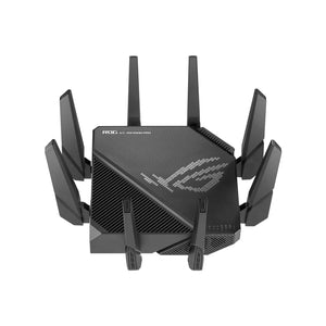 Asus GT-AX11000 Pro Tri-band WiFi 6 (802.11ax) gaming router; 10G port; 2.5G WAN port; dual WAN; AiMesh support; VPN Fusion; Tri-Band router