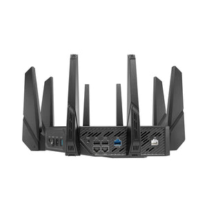 Asus GT-AX11000 Pro Tri-band WiFi 6 (802.11ax) gaming router; 10G port; 2.5G WAN port; dual WAN; AiMesh support; VPN Fusion; Tri-Band router