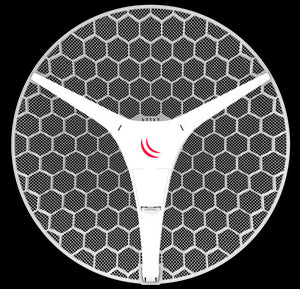 MikroTik LHG XL 5 ac 4-Pack Outdoor CPE, featuring 716MHz CPU, 256MB RAM, 802.11a/n/ac dual chain, 1 GB LAN, RouterOS L3,PoE in,27dBi gain