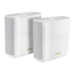 Asus ZenWiFi XT9 (W-2pk) AX7800 tri-band WiFi 6 Mesh System 2 PACK- Coverage up to 5700 sq.ft 90IG0740-MO3B40, Tri-band indoor WiFi 2.4GHz,5GHz,5GHz