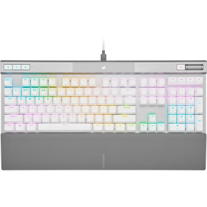 Corsair K70 PRO RGB Optical-Mechanical Gaming Keyboard - Corsair OPX switches - White