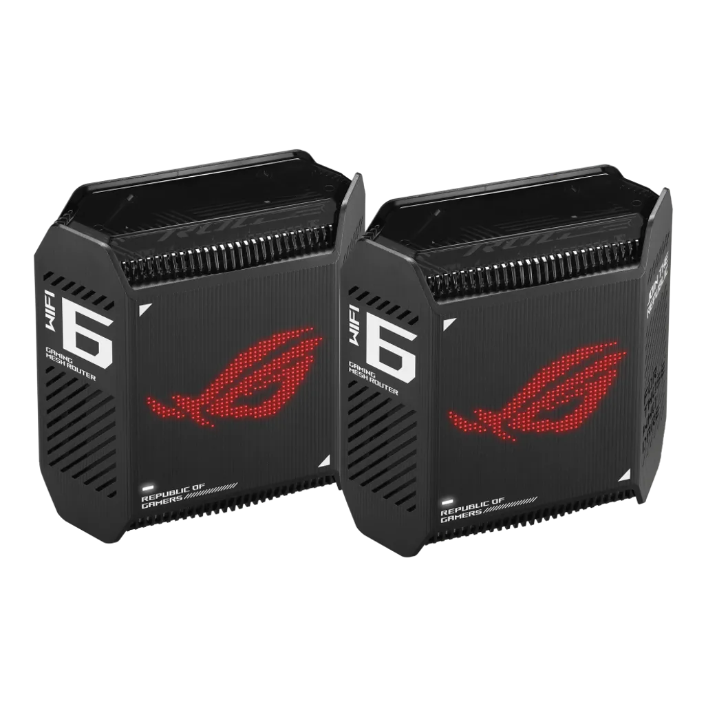 ASUS ROG Rapture GT6 (B-2-PK) Gaming Router 2.4GHz 2x2 upto 574Mbps/5GHz-2 4x4 upto 4808Mbps/1xWAN/3xLAN/1xUSB/AiMesh/AiProtection/VPN