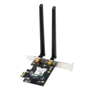 Asus WiFi 6E PCI-E Adapter with 2 external antennas, Supporting 6GHz band; 160MHz; Bluetooth 5.2; WPA3 network security; OFDMA adapter