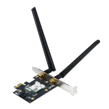 Load image into Gallery viewer, Asus WiFi 6E PCI-E Adapter with 2 external antennas, Supporting 6GHz band; 160MHz; Bluetooth 5.2; WPA3 network security; OFDMA adapter
