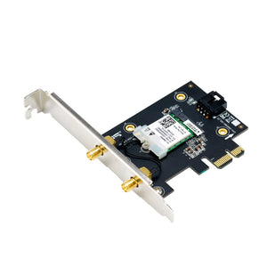 Asus WiFi 6E PCI-E Adapter with 2 external antennas, Supporting 6GHz band; 160MHz; Bluetooth 5.2; WPA3 network security; OFDMA adapter