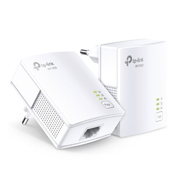 TP-Link PA7017KIT 1000Mbps Powerline Extender (2 Pack), 1 Gigabit Port, 1000Mbps Powerline, HomePlug AV2, New PLC Utility, Twin Pack