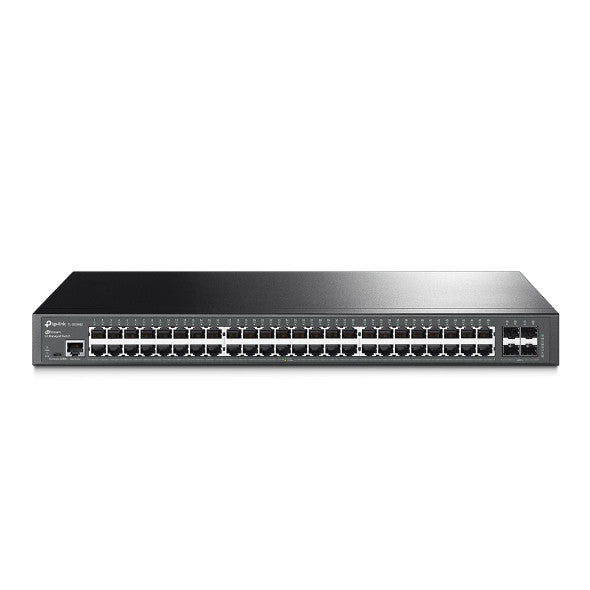 TP-Link TL-SG3452 JetStream 48-Port Gigabit L2+ Managed Switch, 48× Gigabit RJ45 Ports, 4× Gigabit SFP Slots, RJ45/Micro-USB Console Port