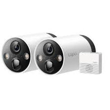 Load image into Gallery viewer, TP-Link Tapo Smart Battery Powered Security Camera, 2 camera system, 2.4 GHz, 5200mAh rechargable lithium-ion battery, 180days battery life, Hub incl
