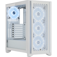 Load image into Gallery viewer, Corsair iCUE 4000D RGB Airflow Tempered Glass Mid-Tower PC CASE; White ATX, Width: 230 mm, Depth: 453 mm, Height: 466 mm
