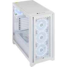 Load image into Gallery viewer, Corsair iCUE 4000D RGB Airflow Tempered Glass Mid-Tower PC CASE; White ATX, Width: 230 mm, Depth: 453 mm, Height: 466 mm
