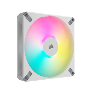 Corsair AF ELITE Series; AF140 RGB ELITE White; 140mm Fluid Dynamic RGB Fan with AirGuide; Single Pack